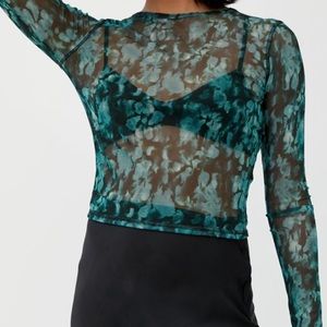 Sheer mesh LongSleeve mesh top From UO*